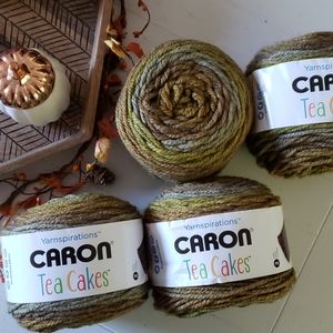 2 skeins of Caron Tea Cakes Yarn in Maple Matcha